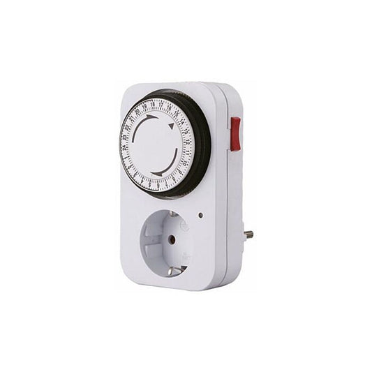 Perel E305D3-G 24-Stunden-Zeitschaltuhr – mit Schutzleiter – 15-Minuten-Intervall
