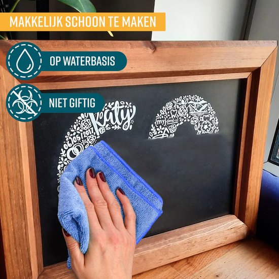 NAPI 4 Kreidemarker weiß - abwaschbar - Fenstermarker 3 & 6mm - Kreidemarker für Tafel & Fenster - Whiteboardmarker - Whiteboardmarker - Glasmarker - Kreidemarker - Porzellan - Glas - Inkl. 20 Sticker