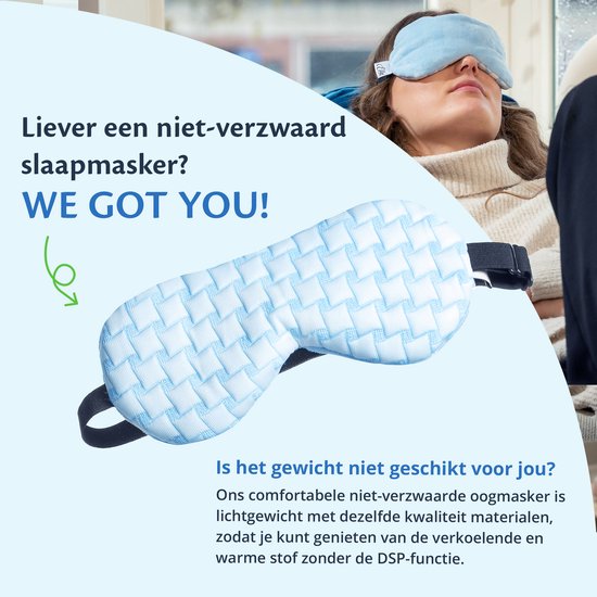 Ella Weighted Schlafmaske - Kühlendem Stoff - Samt - Verstellbar - Blau