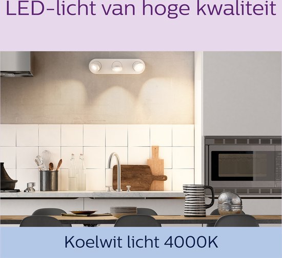 Philips LED-Spot – 50 W – GU10 – Kaltweißes Licht – 6 Stück