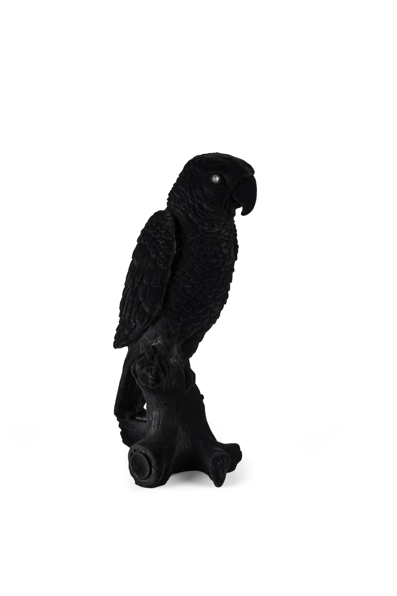 Bold Monkey Papagei Lampe - LED - Samt & PVC - 17 x 19 x 33cm - Schwarz