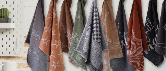 DoubleDry Luxe Küchentuch-Set – 6 Stück – 50 x 50 cm – 100 % Baumwolle – hohe Saugfähigkeit & langlebig – Dandelion, Grün