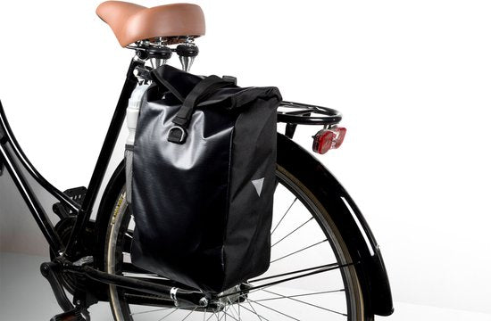 Dunlop 4-in-1 Fahrrad-Rucksack, wasserdicht – Fahrradtasche, Rucksack – 16 l – Handtasche oder Umhängetasche – Schwarz/Rot/Blau