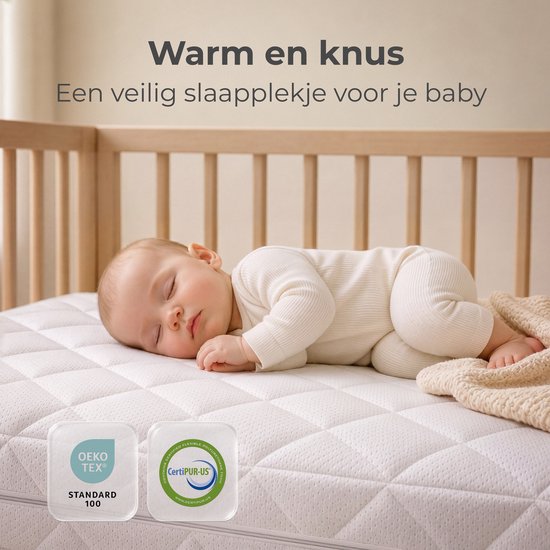 CozySense® Babymatratze 70 x 140 cm – Kinderbettmatratze – Babymatratzen – atmungsaktive Baumwolle – abnehmbarer Bezug – OEKO-TEX®- und CertiPUR-US®-zertifiziert – 10 cm