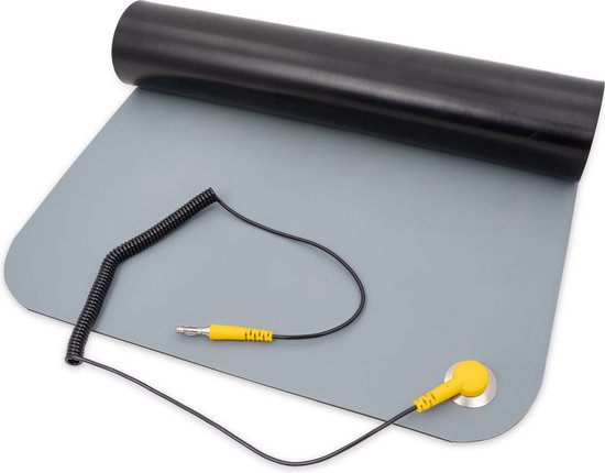 Velleman Antistatik-Lötmatte mit Erdungskabel, 1000 x 700 mm, grau