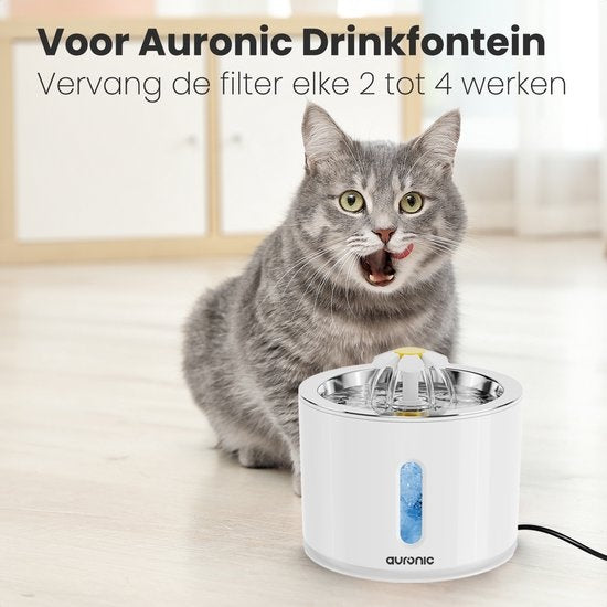 Auronic Trinkbrunnenfilter - 6 Stück - 3-lagig - für Auronic Trinkbrunnen AU1362 und AU3163