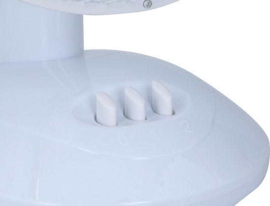 Lifetime Air Tischventilator - Ã˜23cm - 2 Geschwindigkeiten - Neigbar - Schwenkfunktion - Weiß