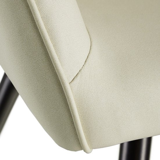 tectake - Stuhl Marilyn Stoff creme/schwarz