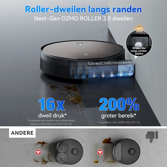 ECOVACS DEEBOT X11 PRO OMNI Roboterstaubsauger – 19.500 Pa – PowerBoost-Schnellladung – OZMO-Wischwalze – ZeroTangle 3.0 Anti-Haarverwicklungssystem – KI-Fleckenerkennung 2.0 – OMNI 2.0-Ladestation mit Selbstreinigungsfunktion – TruePass 4WD-Kletterfunkti