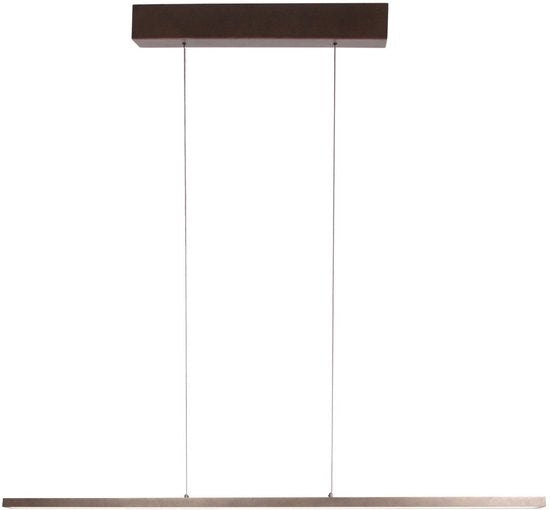 Hängeleuchte Bande 3994CA, Farbe Kakao, LED-Hängeleuchte mit Höhenverstellung, Metall und Elektronik, Steinhauer, 114 cm breit