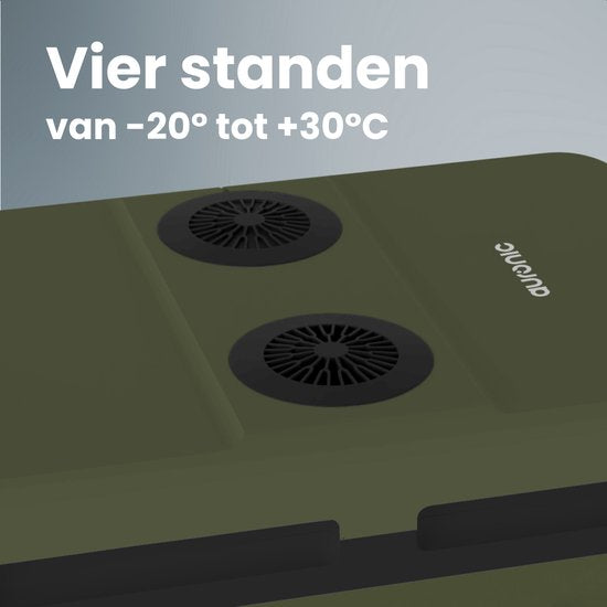 Auronic Coolbox Electric 12V und 230V - 40L - Auto - Camping Kühlschrank - Kühlung und Heizung - Frigobox - Grün