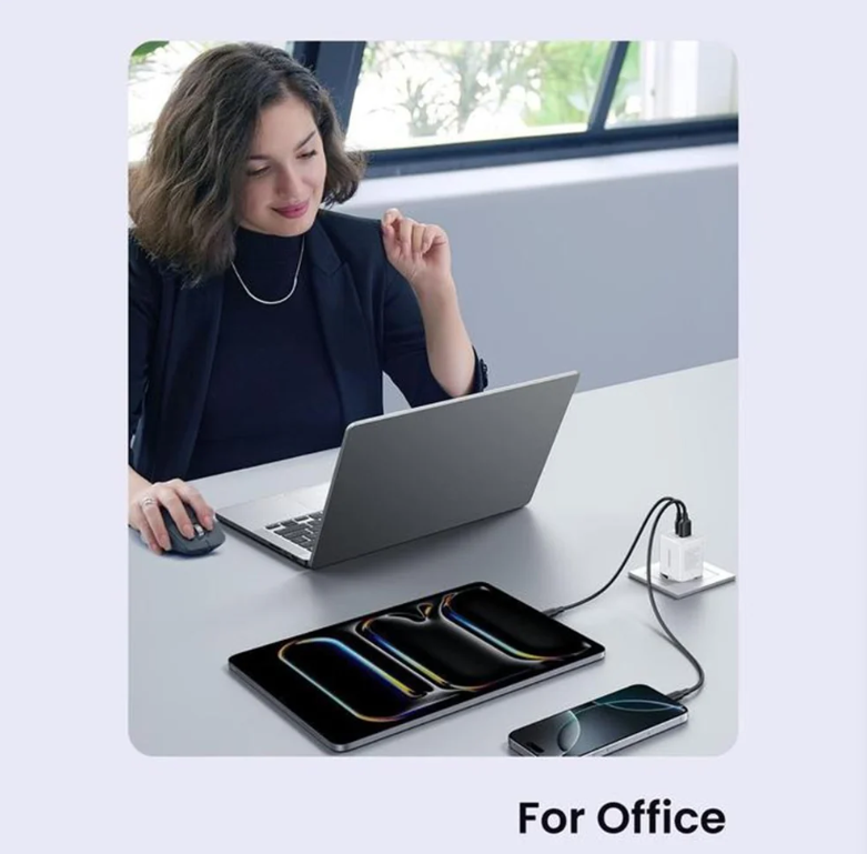 Ugreen X516 GaN-Netzladegerät 30 W – Rosa – USB-A & USB-C