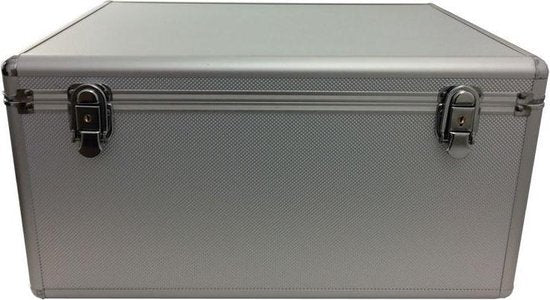 Vinylkoffer - LP-Einzelkoffer für 200 Singles silbernes Aluminium