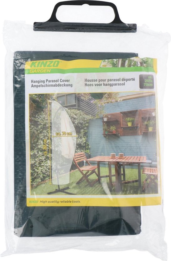 Kinzo Garden Sonnenschirmhülle - 265 x 70 cm - für hängenden Sonnenschirm - Polyester