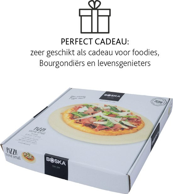Boska Pizzastein Deluxe - für Backofen & BBQ - Krustenpizza - Ø 29,5 cm - BBQ Zubehör