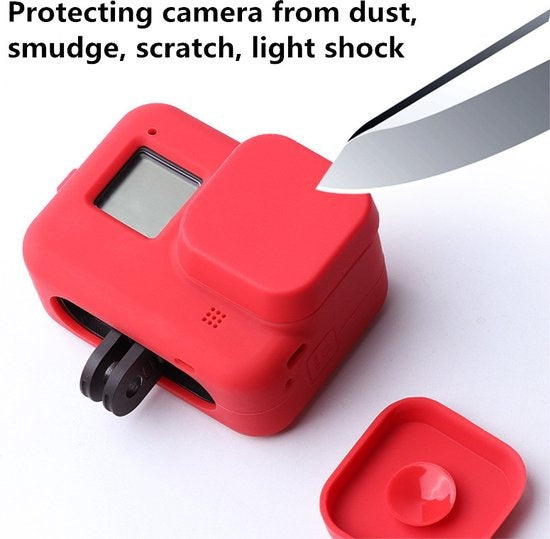 GarpexÂ® Silikonhülle für GoPro HERO 8 - Gummischutzhülle - inklusive Objektivschutz - Schwarz