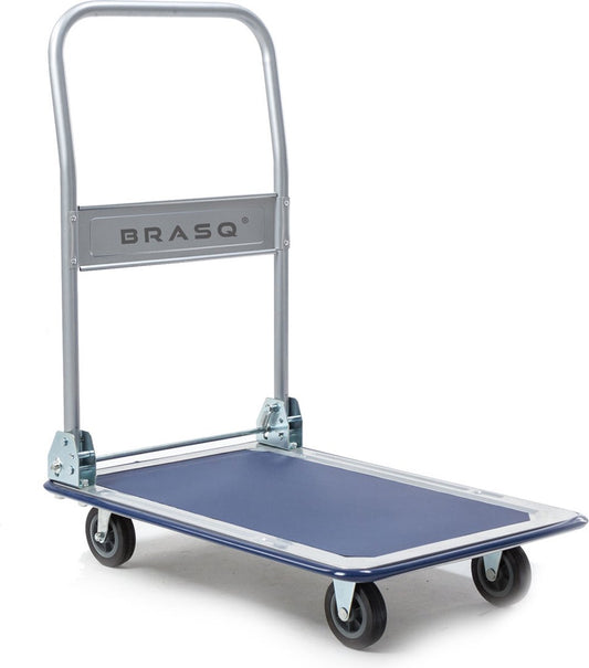 BRASQ Plattformwagen Zusammenklappbar - Kapazität 150 KG - Transportwagen - Lagerwagen - Plattformwagen