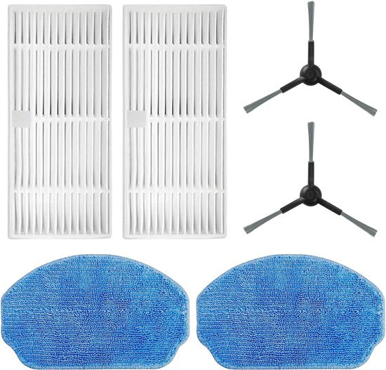 Ecopulse-Zubehör – 2x Wischpad – 2x Bürste – 2x Filter – Staubsaugerroboter – Skoov