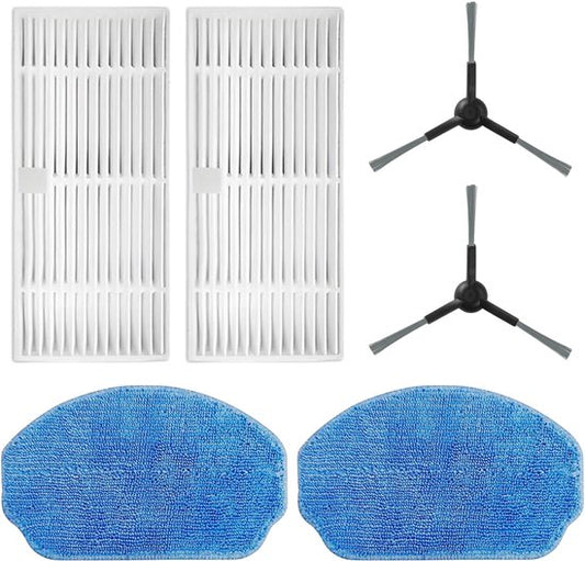 Ecopulse-Zubehör – 2x Wischpad – 2x Bürste – 2x Filter – Staubsaugerroboter – Skoov