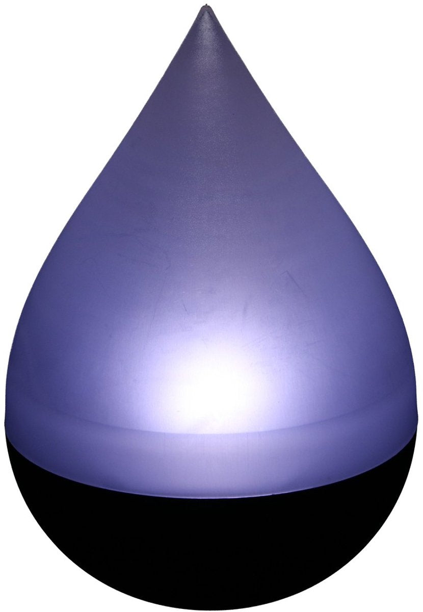 Grundig Solar-Tischlampe in Tropfenform – Weiß/Schwarz – 15 x 15 x 20 cm – Solarbetriebene Gartenbeleuchtung