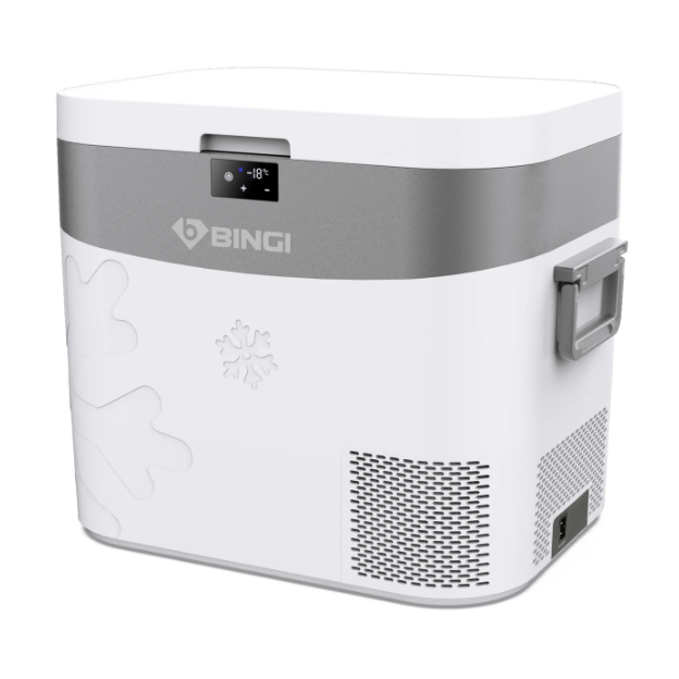 Bingi Mini-Kühlschrank für das Auto, 22 l – Kompressor – 12 V/24 V/230 V – -18 °C bis 15 °C
