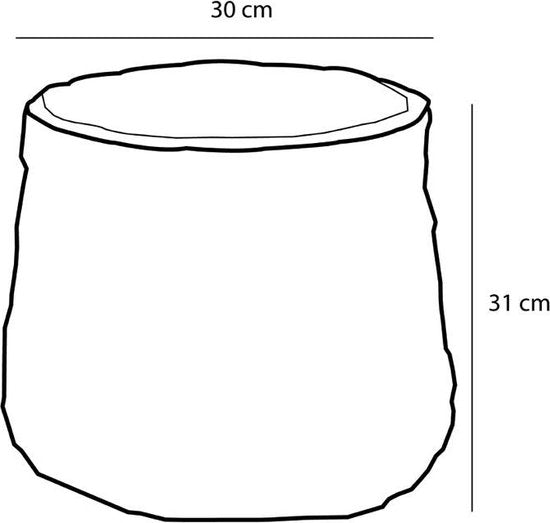 Mica Decorations Avalon Pflanzkorb - 3er-Set - H31 x Ø30 cm - Seegras - Hellbraun