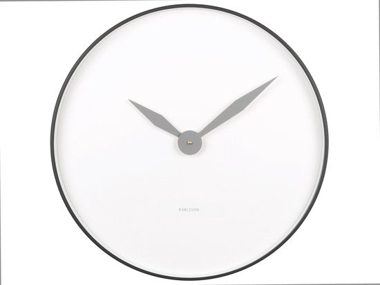 Karlsson Wanduhr Albatros - Ø50cm - Modern - - Schwarz/Weiß