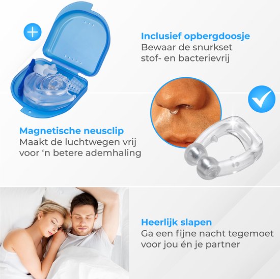 Nuvance - Anti Schnarch Set - Anti Schnarch Spange - Nasenspreizer - Nasenklammer - Schnarchspange - Inkl. eBook - Schnarchen stoppen - besser schlafen