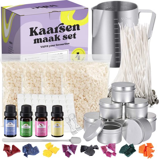 VAIVE - DIY Candle Making Set - Kerzenhalter - Duftkerze - Für Erwachsene & Kinder