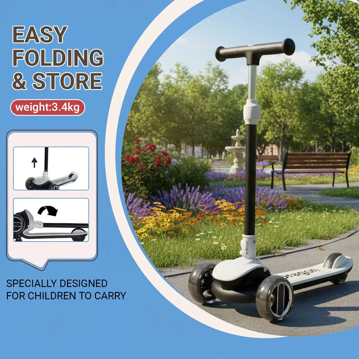 Neuleb YFQ Balance-Scooter mit beleuchteten Rädern – extra breites Deck – schwarz
