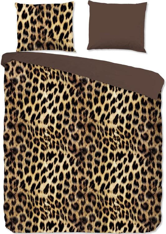 Pure Bettbezug "Leopard" - Braun - 140x200cm - Mikrofaser