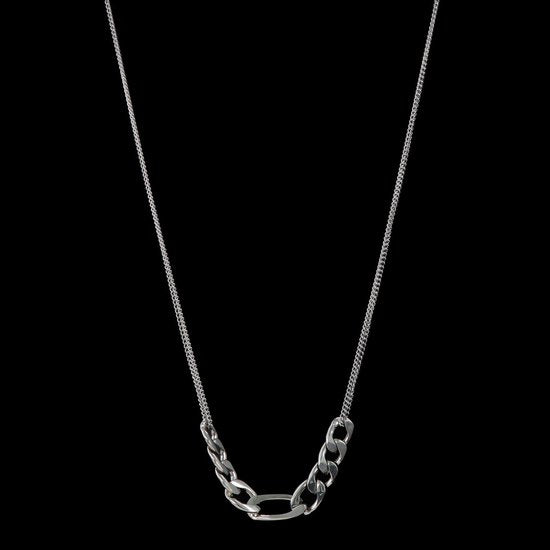 Laura Ferini Damenhalskette Romana Silber - Silberkette mit Glied - 18K Weißgold vergoldet - Halskette - Halskette - Schmuck - Accessoires - Damenhalskette mit Anhänger