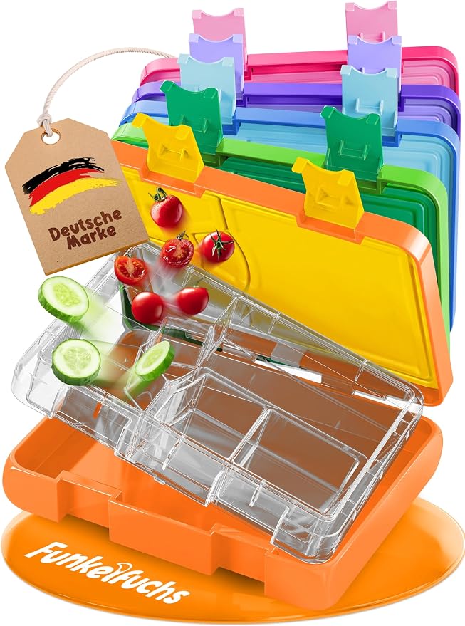 Funkelfuchs Bento-Lunchbox – Auslaufsicher – Tritan & ABS – BPA-frei – Spülmaschinenfest