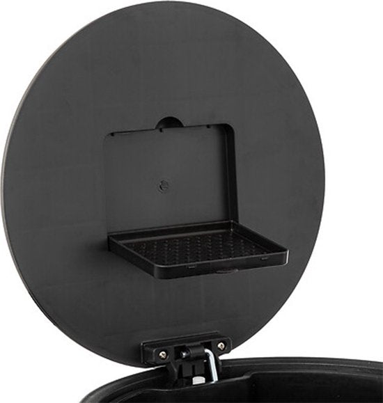5Five Mülleimer/Treteimer Delta – Titan – Metall – 30 Liter – 39 x 33 x 62 cm – Küchenabfalleimer
