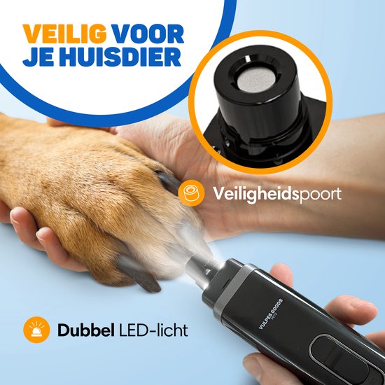 Vulpes Goods®Home Elektrische Nagelfeile - Diamantfeilenkopf - Wiederaufladbar - Schwarz