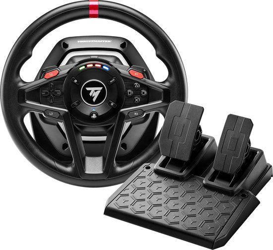 Thrustmaster T128-P – Rennlenkrad und Pedale – Force Feedback & magnetische Schaltwippen – Für PS5/PS4/PC – Kompatibel mit Forza Horizon 6 (PC)