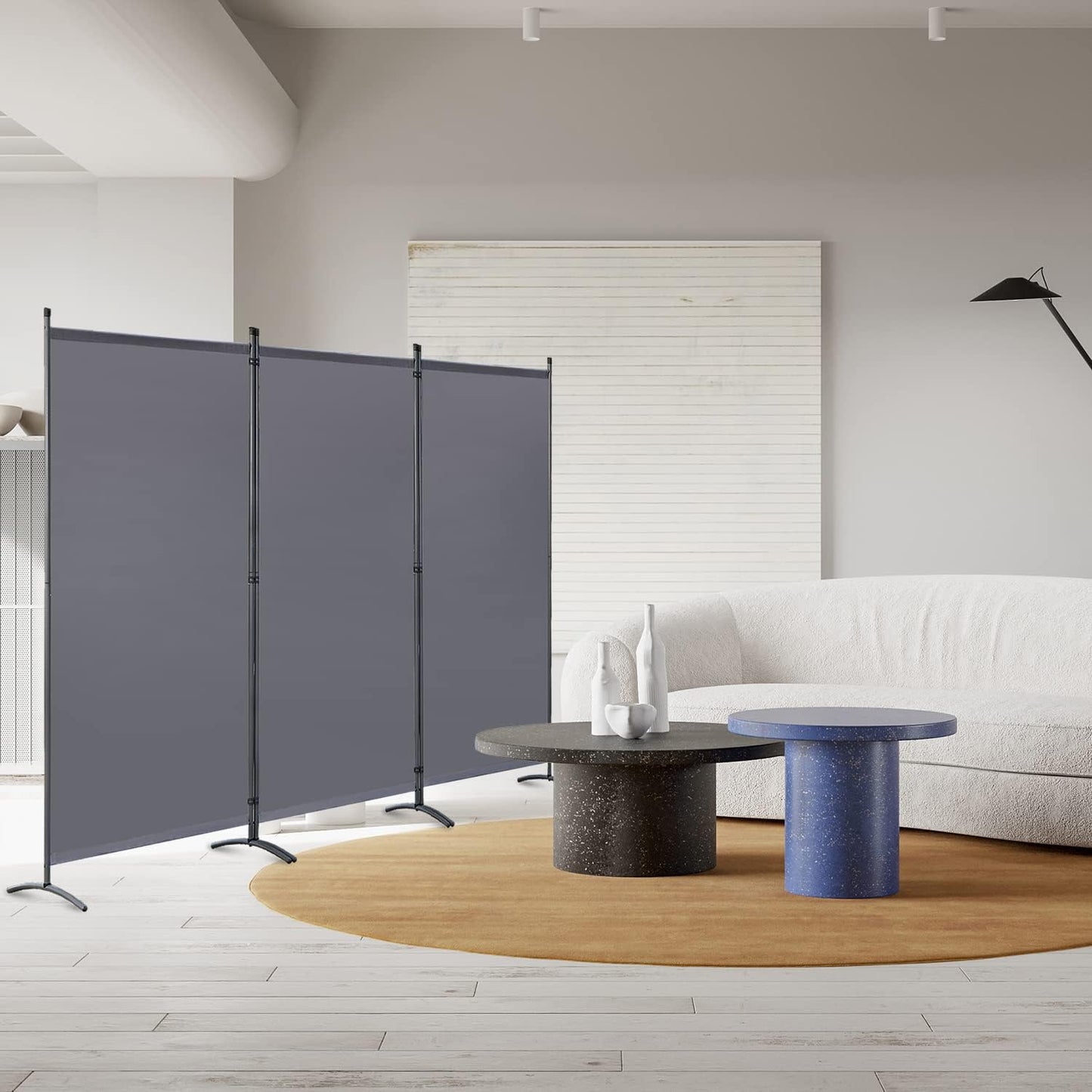 Angel Living Faltwand - 3 Paneele - 243 x 170 cm - Grau
