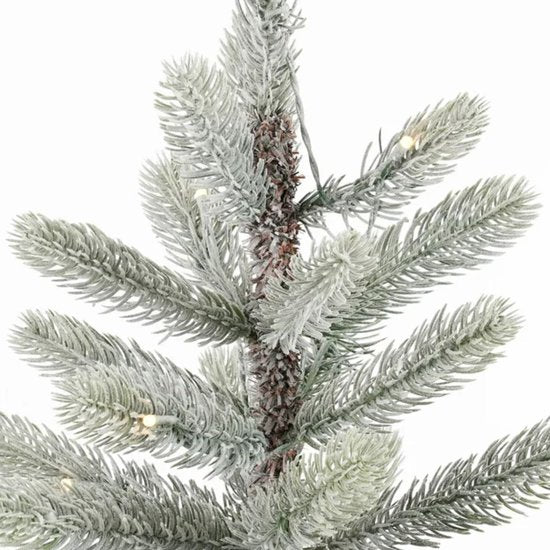 Black Box Trees Nagoya Kunstweihnachtsbaum mit Beleuchtung H120 x Ø60 cm – Weihnachtsbaum mit verschneiten Zweigen – Kunstbaum mit 212 PE-Tannenzweigen – Schlankes Modell Ø60 cm – Grün