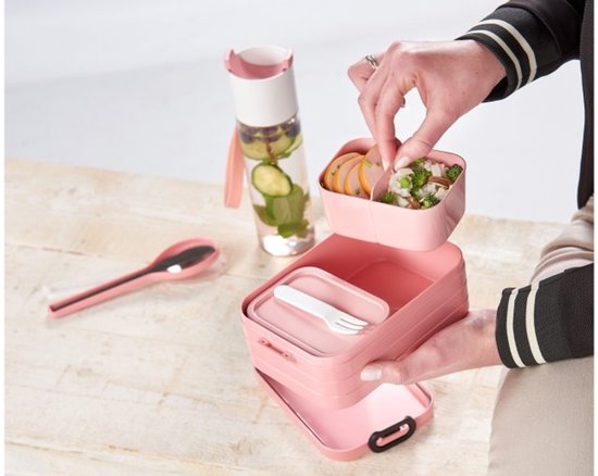 Mepal Bento Lunchbox Midi – Brotdose – 4 Scheiben Brot – Nordic Blue