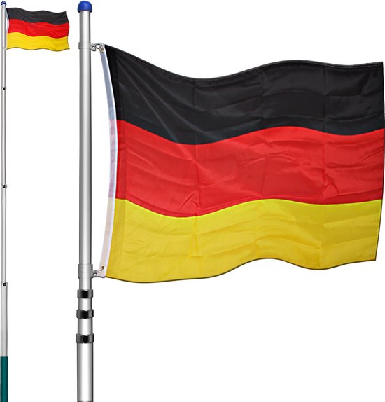 Deuba Fahnenmast - 630cm Deutschland - Teleskop