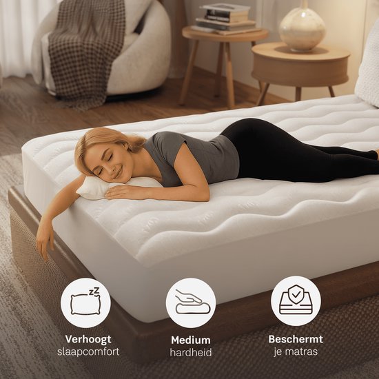 CozySense® Topper 90x200 - Top-Matratze - Top-Bezug Matratze - 3 Komfortschichten - Atmungsaktiver Egg Box Gel-infundierter Memory Foam - 3 cm - 360° Haltelastik