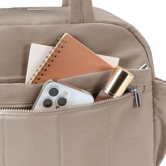 Skycases Weekend Bag - Persönlicher Gegenstand - Handgepäck für Ryanair und Transavia - Wasserdicht und geräumig - Intelligente Fächer - Ideal für Reisen und den täglichen Gebrauch - Champagner