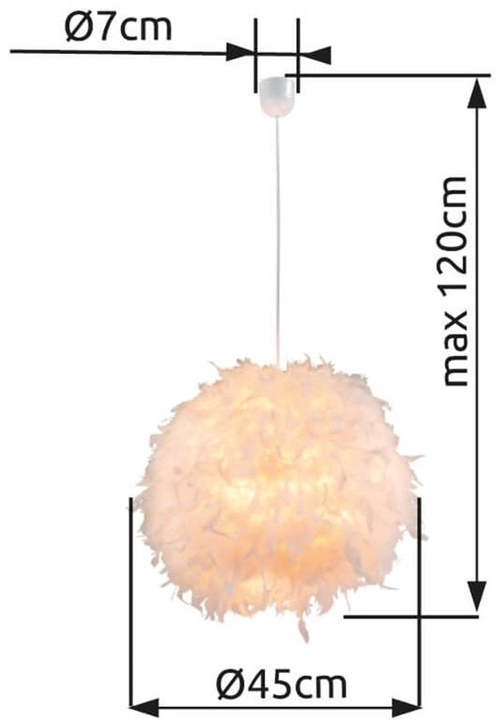 Globo - Hängeleuchte - Katunga - weiß - Kunststoff - Ø 45cm - E27 - 15057