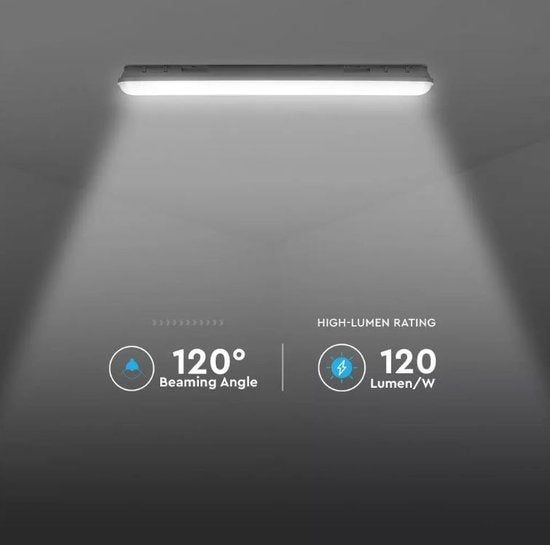 V-tac VT-120036 LED-Leuchtstoffröhre 120cm - 36W - 6400K - 4320 Lumen - IP65