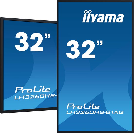Iiyama ProLite LH3260HS-B1AG – Digital-Signage-Display – 32" – ELED VA - 1920 x 1080 - 8 ms - 500 cd/m² - 4000:1 - WLAN - schwarz