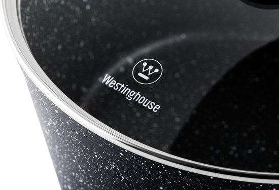 Westinghouse Kasserolle Black Marble – Antihaftbeschichtung – Induktion – Ø24 cm – Schwarz