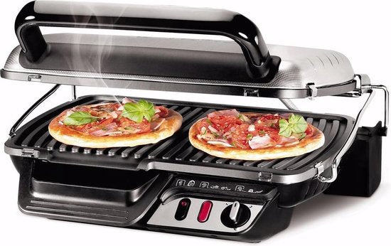 Tefal Ultra Compact 600 Comfort GC3060 Kontaktgrill – Grillmodus – Einstellbare Temperatur – Herausnehmbare Antihaft-Grillplatten – Fettauffangschale – Vertikale Aufbewahrung – 2000 W – Edelstahl