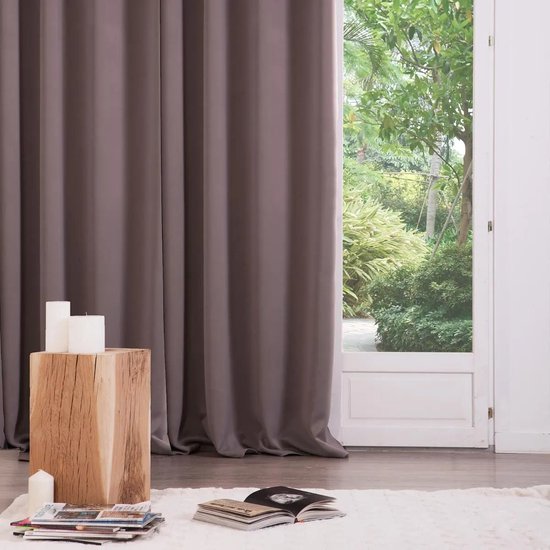 Verdunkelungsvorhänge – 135 x 240 cm – 2 Stück – taupe