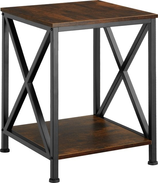 tectake - Beistelltisch Carlton industriell dunkel - 404358