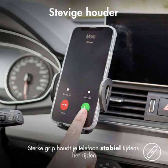 imoshion Telefonhalterung Auto-Belüftung - GSM-Halterung - Autozubehör - Einstellbar - Universal - Carbon - Telefonhalterungen Auto - Schwarz